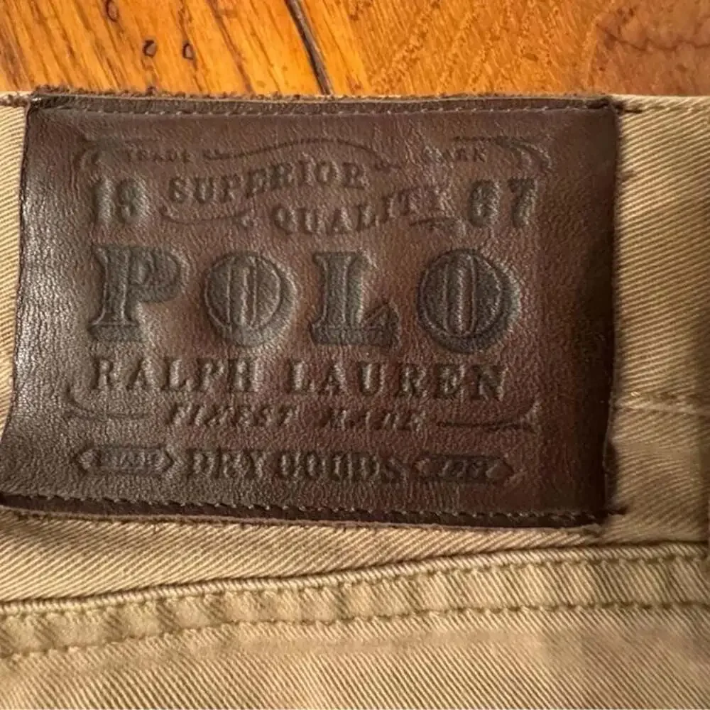 Polo Ralph Lauren 650 Straight Leg Tan Chino Pants 34x32